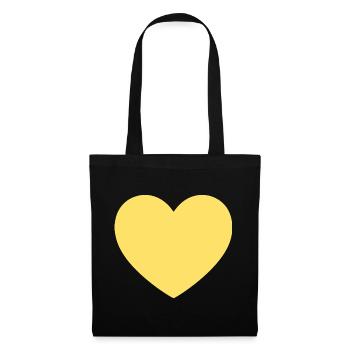 yellow heart yellow gift Valentine's Day - Tote Bag - black - Front