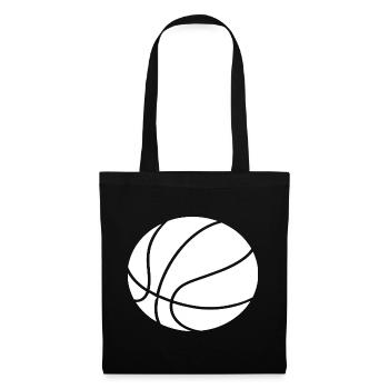 Minimales Basketball-Umriss Sportdesign - Stoffbeutel - Schwarz - Vorne