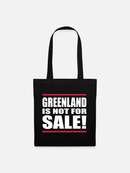 Greenland Is Not For Sale Shirt - Stoffbeutel - Schwarz