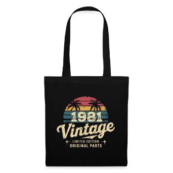 Großartig seit 1981 1981 Geburtstagsgeschenk - Stoffbeutel - Schwarz - Vorne