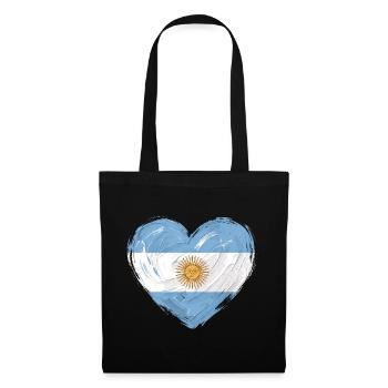Football Football du Drapeau Argentine - Sac en tissu - noir - Devant