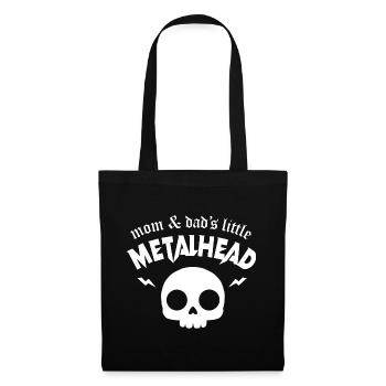 le petit metalleux de maman et papa metal musique - Sac en tissu - noir - Devant
