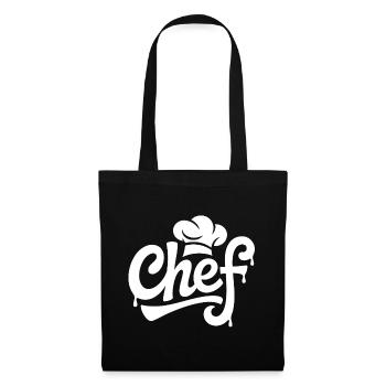 Logo de la cuisine Chef Graffiti - Sac en tissu - noir - Devant