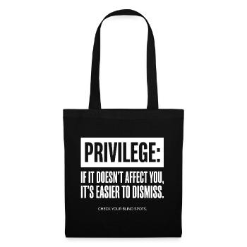 Devis de privilège : vérifiez vos angles morts - Sac en tissu - noir - Devant