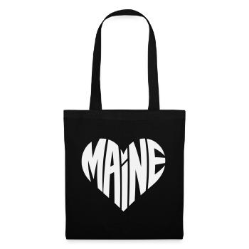 Maine Heart Typo Design - Tote Bag - black - Front