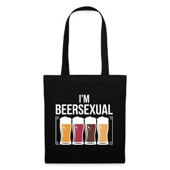 I'm Beersexual Funny Beer Drinking Humor Quote - Tote Bag - black - Front