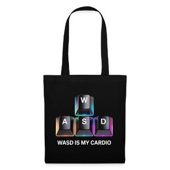 Funny Gaming Keyboard WASD My Cardio Gamer - Tote Bag - black - Front