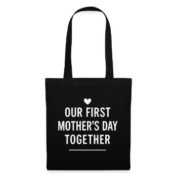 First Mother's Day Mom Baby Gift Idea Family - Tote Bag - black - Front