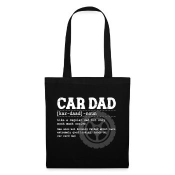 Autofan Vater Reifenrad Motiv Vatertag Papa - Stoffbeutel - Schwarz - Vorne