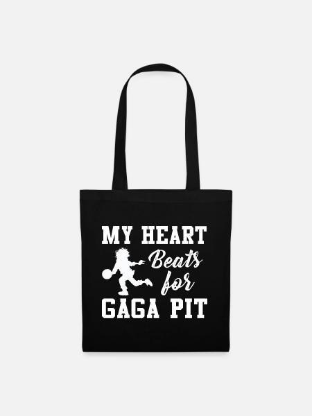Mein Herz schlägt für Gaga Pit - Stoffbeutel - Schwarz