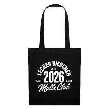 Lecker Bierchen Malle Club 2026 Sauf Freunde - Stoffbeutel - Schwarz - Vorne