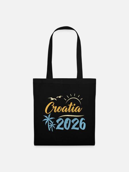 Croatia 2026 - Stoffbeutel - Schwarz