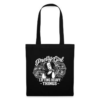Pretty Girl Lifting Heavy Things Aesthetic Power - Tote Bag - black - Front