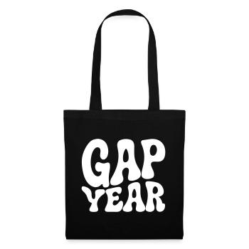 Gap Year retro lettering - Tote Bag - black - Front