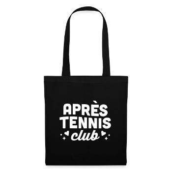 Apres tennis club after party - Tote Bag - black - Front