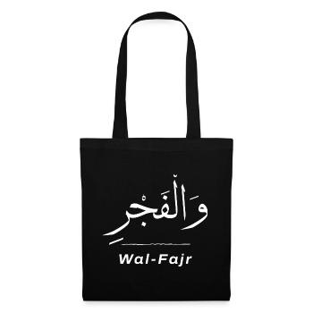Islamic Arabic Calligraphy Wal-Fajr - Tote Bag - black - Front