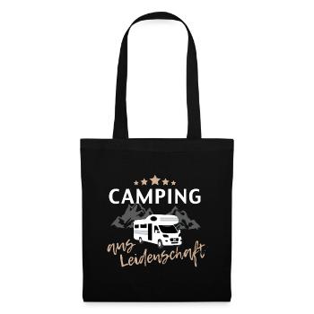 Passionate camping with caravan in Berge - Tote Bag - black - Front