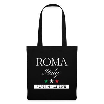 Rom Italien Souvenir – Reise minimalistisch - Stoffbeutel - Schwarz - Vorne