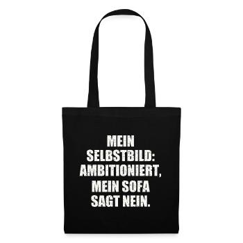 Ironischer Spruch Geschenkidee - Stoffbeutel - Schwarz - Vorne