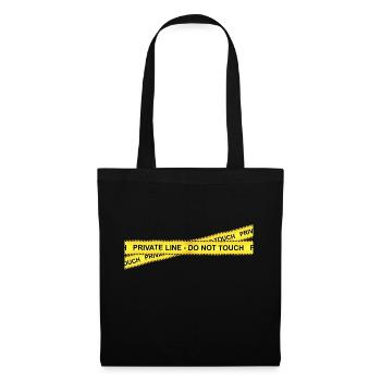 private line - do not touch - Stoffbeutel - Schwarz - Vorne