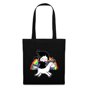 La mort est magique - Unicorn Grim Reaper Rainbow - Sac en tissu - noir - Devant