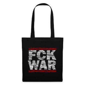 FCK WAR – Déclaration anti-guerre - Sac en tissu - noir - Devant