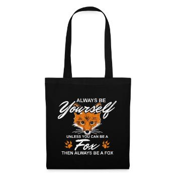 Cadeau intelligent Fox Animal Woodlander Clever - Sac en tissu - noir - Devant