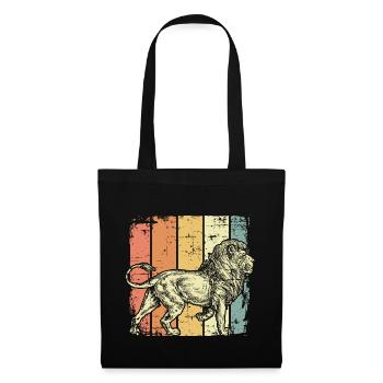 Lion - Sac en tissu - noir - Devant