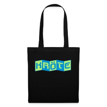 kröte frosch tier logo - Stoffbeutel - Schwarz - Vorne