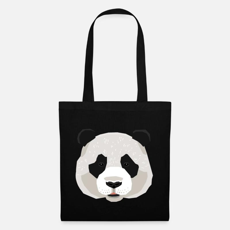 Panda Panda Bear - Sac en tissu - noir