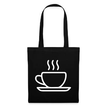 Tasse de thé - Sac en tissu - noir - Devant