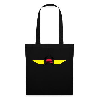 Fire helmet, ax and Wings - Tote Bag - black - Front
