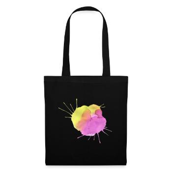 Taches de peinture - Sac en tissu - noir - Devant