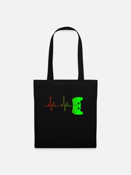 Gamer Ekg - Stoffbeutel - Schwarz