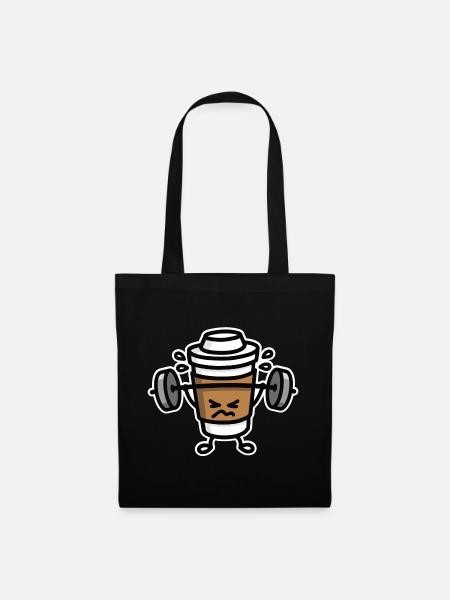 Strong coffee - lift workout - Stoffbeutel - Schwarz
