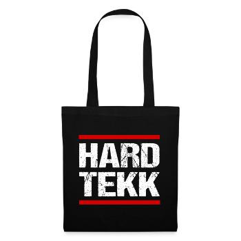 Hardtekk Tekk Techno Musik Rave Raver - Stoffbeutel - Schwarz - Vorne