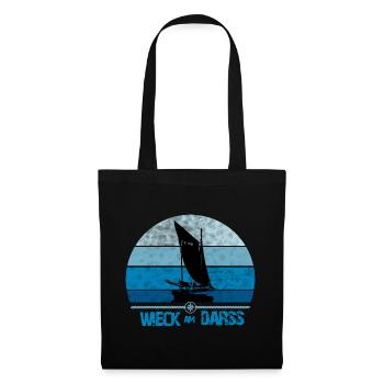 Wieck am Darss avec Zeesboot - Sac en tissu - noir - Devant