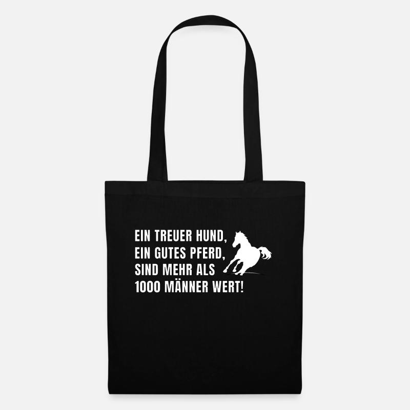 pferd pferdespruch pferdesprüche - Stoffbeutel - Schwarz