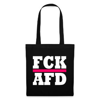 Fck afd - Stoffbeutel - Schwarz - Vorne