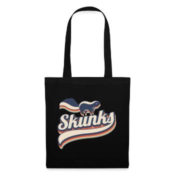 Retro Stinktiere Skunks - Stoffbeutel - Schwarz - Vorne