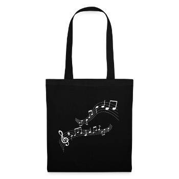 Flowing note melody - Tote Bag - black - Front
