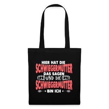 Schwiegermama Schwiegermutter - Stoffbeutel - Schwarz - Vorne