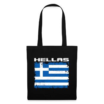 Greece Hellas Flag - Tote Bag - black - Front