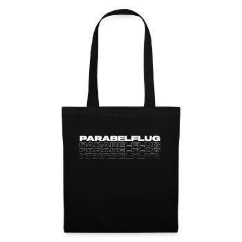 Parabelflug Schriftzug in weiß - Stoffbeutel - Schwarz - Vorne