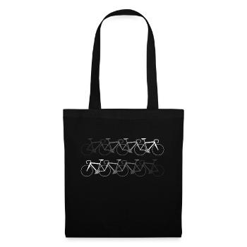 Vélo de course vélo noir blanc - Sac en tissu - noir - Devant