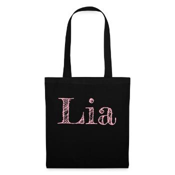 Lia - Stoffbeutel - Schwarz - Vorne