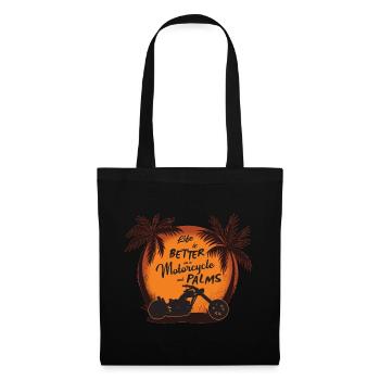 Life is better on motorcycle and palms gift - Tote Bag - black - Front