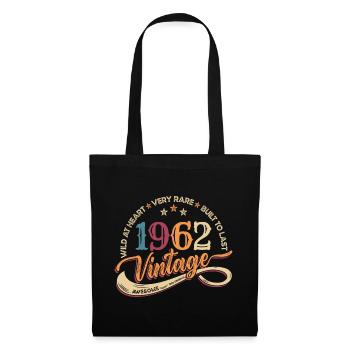 Vintage geboren 1962 Design Jahrgang 1962 Geschenk - Stoffbeutel - Schwarz - Vorne