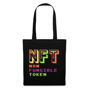 NFT Jeton non fongible Crypto Coin Bitcoin-Liebha - Sac en tissu - noir - Devant