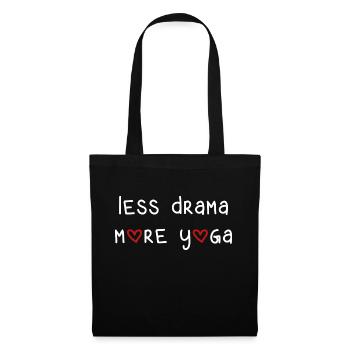 less drama more yoga sport fitness saying English - Tote Bag - black - Front